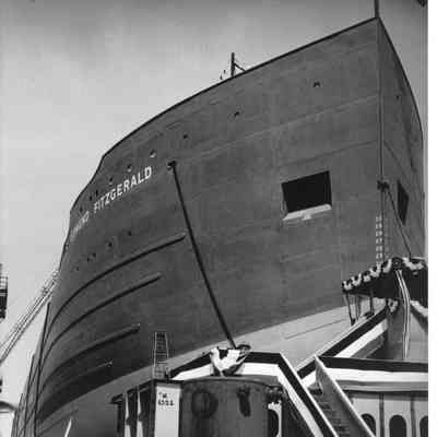 Edmund Fitzgerald view of bow 1958