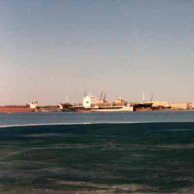 Sealand Anchorage being completed at Bay Shipbuilding 1987