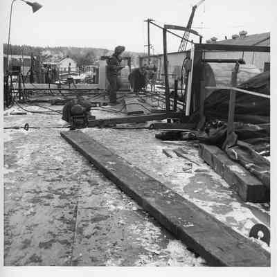 Leathem D. Smith Shipbuilding Co. Navy progress photo January 12, 1945