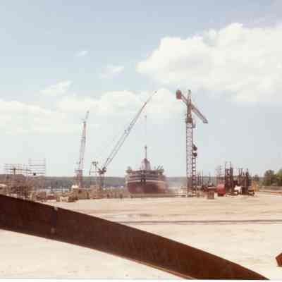 Edward L. Ryerson in graving dock at Bay Shipbuilding 1990