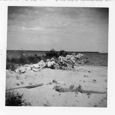 Breakwater in Bailey's Harbor August 1957