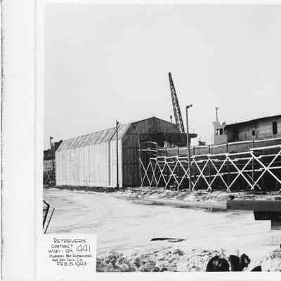 Contract number 441 under construction at Sturgeon Bay Shipbuilding and Drydock Company February 15, 1943