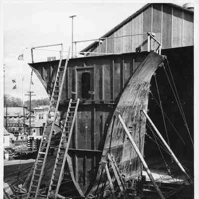 Hull section under construction at Christy Corp