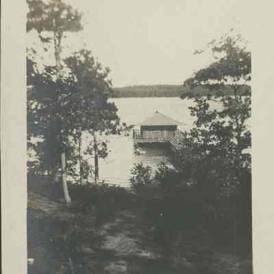 Hotz family boat house on Europe Lake