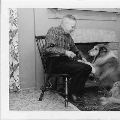 John H. Purves and dog