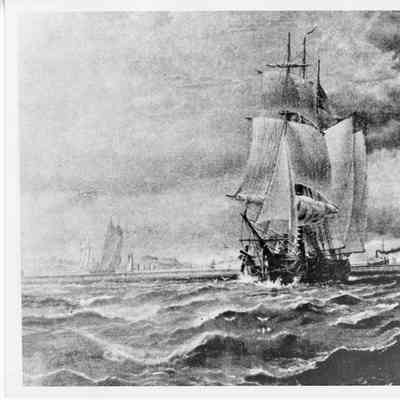 Drawing of the schooner Zah Taylor