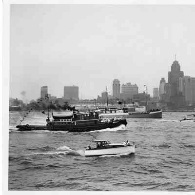 9 small boats at Lakeland Yachting Sheboygan 1953