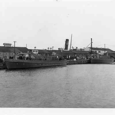 Victor L. Schlaeger and Joseph Medill docked