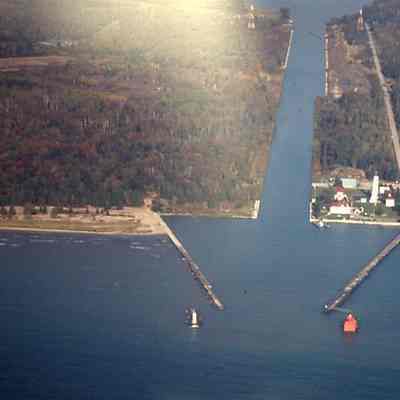 Aerial view of Sturgeon Bay Canal