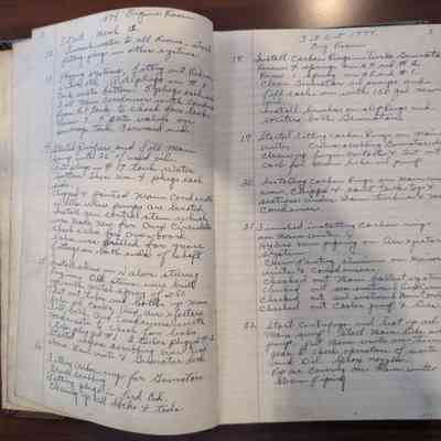 L.E. Block ship's log 1974
