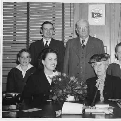 Purves family seated