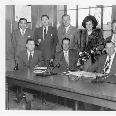 Launching party with C. Ray Christianson in Christy office