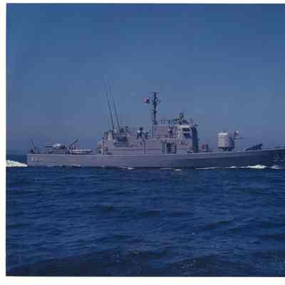 Starboard view of PG 93 Welch underway