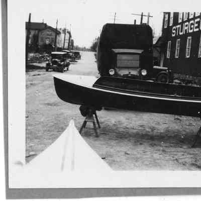 Mary Jean and other small craft in front of Sturgeon Bay Boat Works
