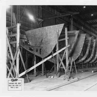 Joseph Medill under construction at Christy Corporation May 6, 1949