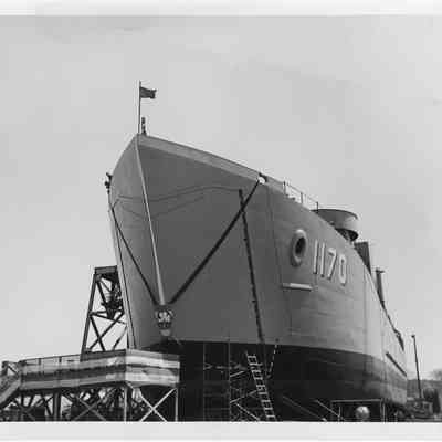 LST-1170 ready to launch May 22, 1954