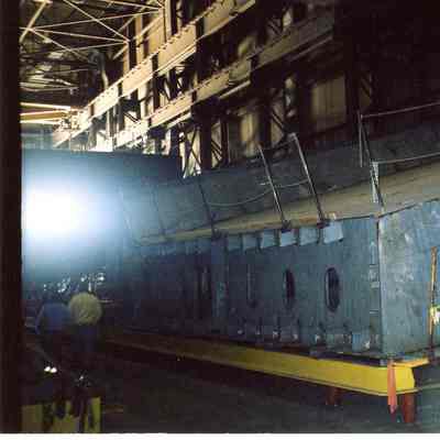Module for oil barge in fabricator shop at Bay Shipbuilding 2007