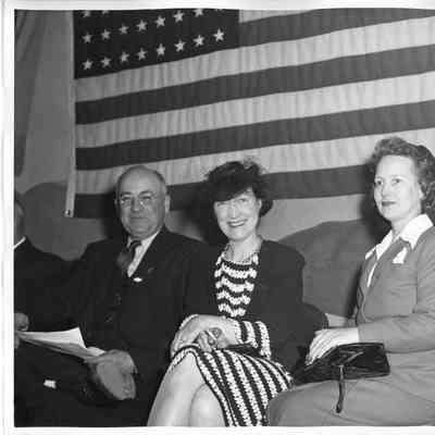 L.D. Smith and Alva Smith with ship sponsor