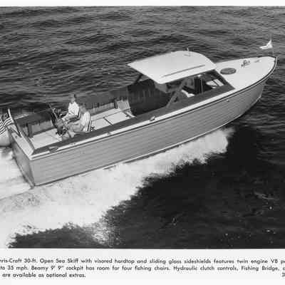 two people fishing on Chris-Craft