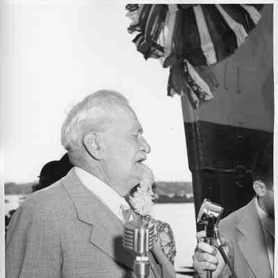 Reverand Edward F. Helmich giving invocation
