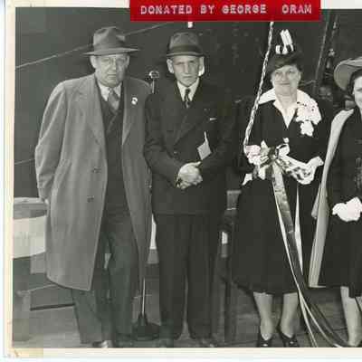 Christening and launching of US Army F-8 1943
