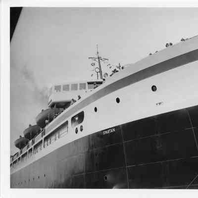 Starboard bow view of the Spartan