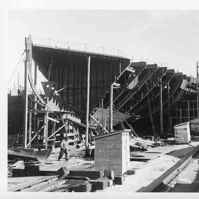 Badger ribs under construction December 1, 1951