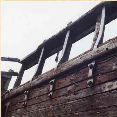Alvin Clark mainmast chain plates on starboard side 1994