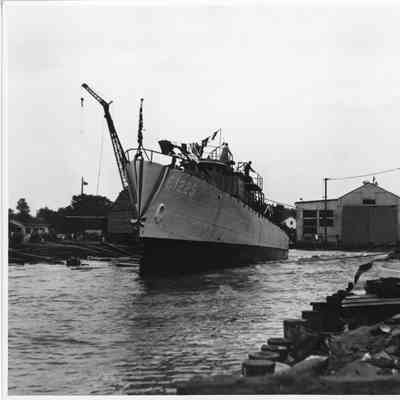 PC-1225 in water post-launch