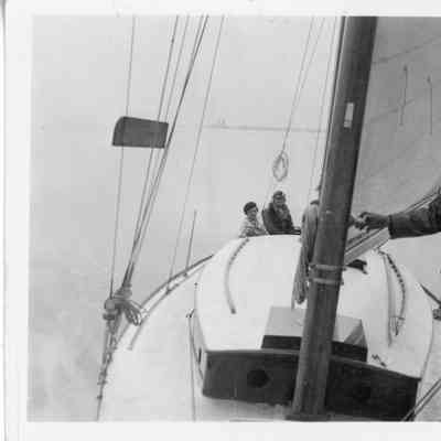 Group of people on deck of Adventure