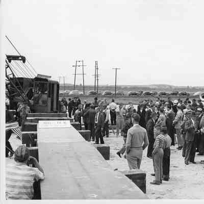 Group gathering for laying of FA-16 keel June 17, 1942