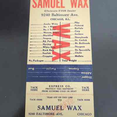 Samuel Wax Wholesale Fish Dealer