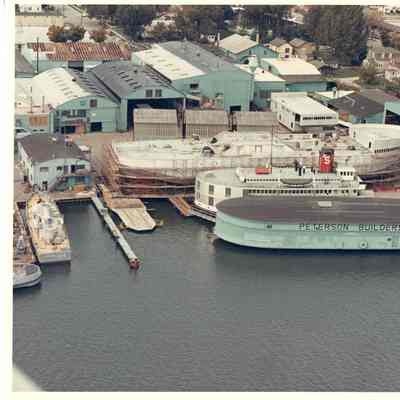 Aerial view of the Construction of Alcoa Seaprobe