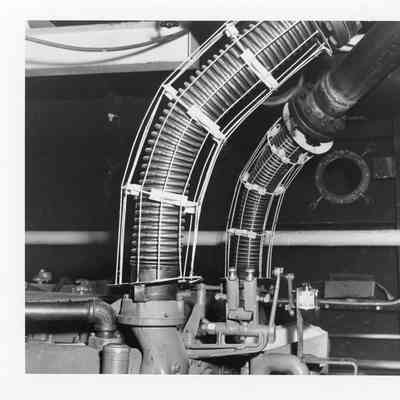 Internal components of a Chicago Fire Boat at Christy Corp 1949