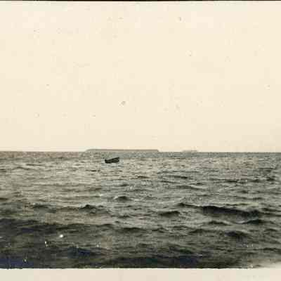 Anchored Evinrude Boat