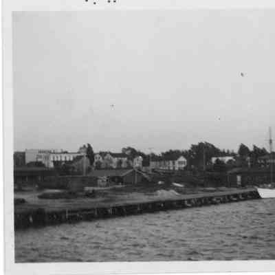 Two masted vessel docked