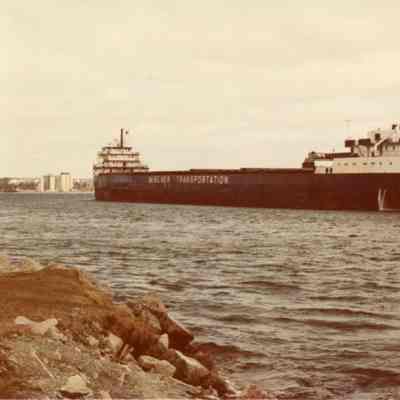Freighter Ralph Wiesner in Saint Mary's River April 1980