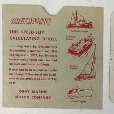 Gray marine speed slip calculator