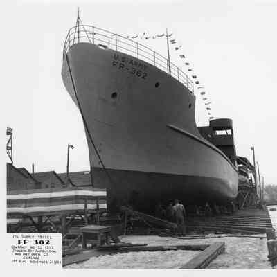 US Army FP-362 on cradles pre-launch November 21, 1943
