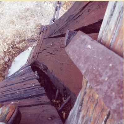 Alvin Clark looking down on port side of stem 1994