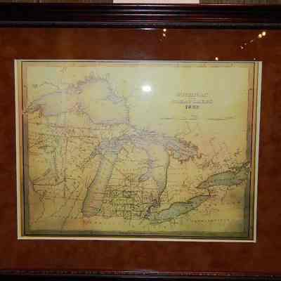 Framed Great Lakes Navigational Chart