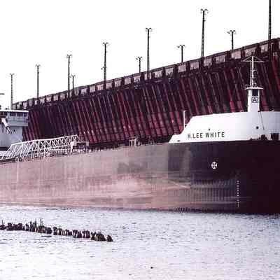 H. Lee White docked at iron ore dock at Marquette, MI, 2004