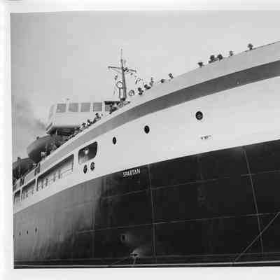 Side view of the Spartan awaiting the launch of the Badger 1952
