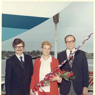Christening of sailboat Aura with owners