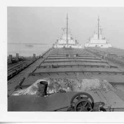 Two barges docked