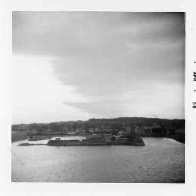 View of shoreline April 1958