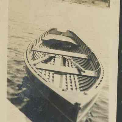 Rowboat docked