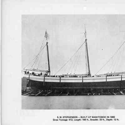 Schooner S.M. Stephenson pre-launch at Manitowoc