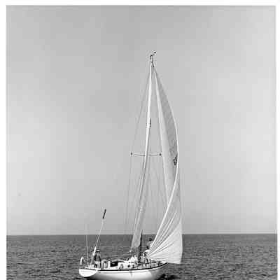 Stern view Norwester sail #6905 underway