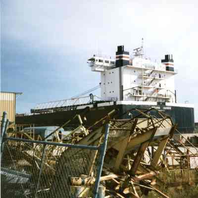 Indiana Harbor in graving dock at Bay Shipbuilding 1993